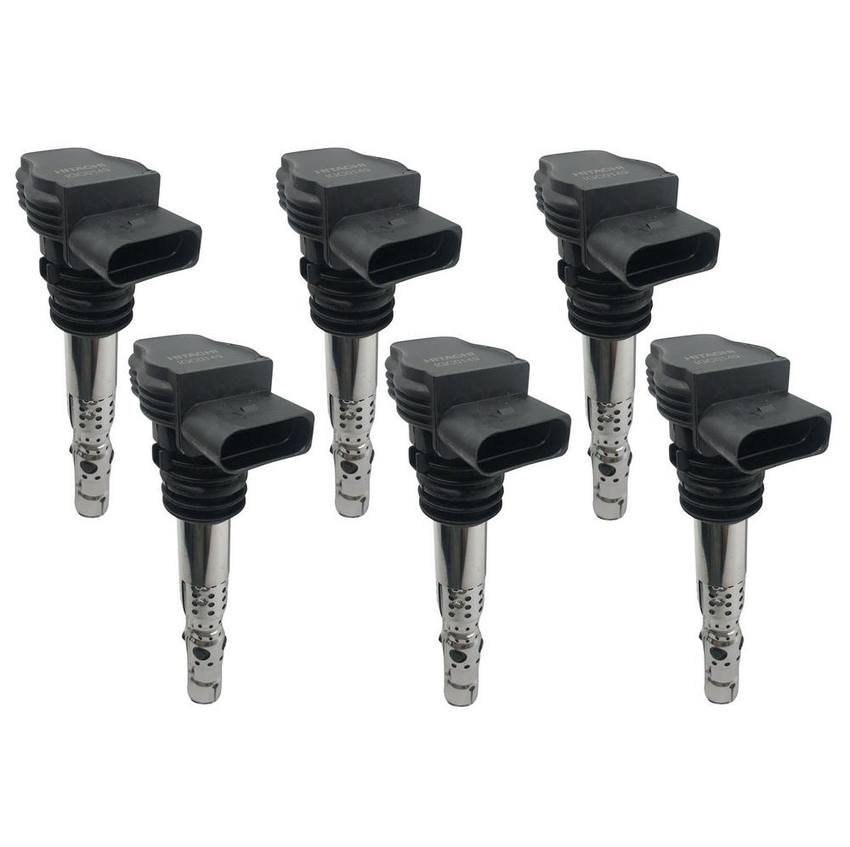 Audi Ignition Coil Set (Set of 6) 06A905115D Hitachi Hitachi 4036044KIT